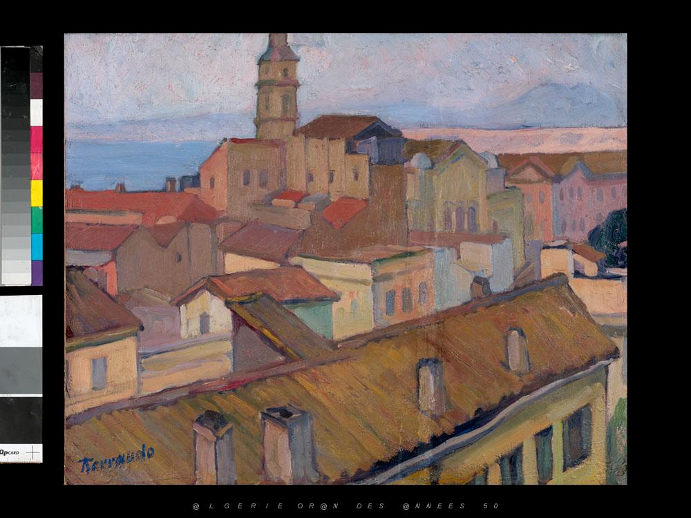 AUGUSTIN FERRANDO 1880-1957 13 - Le vieil Oran  et l'Eglise St-Louis.jpg